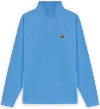 Lyle & Scott Golf Course Midlayer met Mesh Panel - Heren - Longsleeves - Blauw - XL - Tops