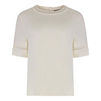 Fabiana Filippi T-Shirts, female, Beige, Size: 2XS Crepe de Chine Top