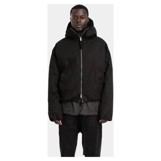 Thom Krom Jassen, Heren, Zwart, L, Katoen, Short Padded Hooded Jacket