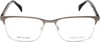 Rag & Bone Mens Silver Tone Rectangular Eyeglass Frames RNB7051/G