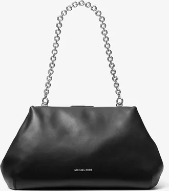 Michael Kors Goldie Large Leather Clutch