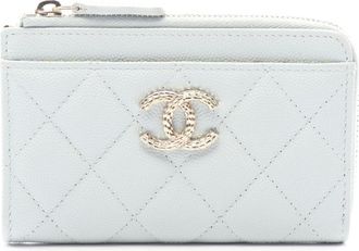 Chanel Blue Leather Coin Purse/Coin Case (Pre-Owned)