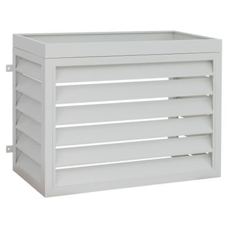 Hhg [nunca Usado] Revestimiento Para Unidad De Aire Acondicionado/intercambiador De Calor Hhg-567 Con Macetero, Cubierta, Metal 77 X 104 X 50 Cm, Gris-bla