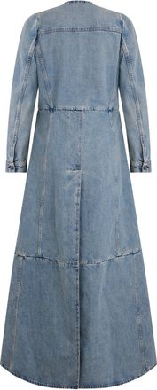 Maison Margiela Womens Coat, Denim Patchwork, Ice Blue Cotton