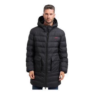 HUGO BOSS Waterdichte Jas met Capuchon - Heren - Mantels - Zwart - Maat: 2XL