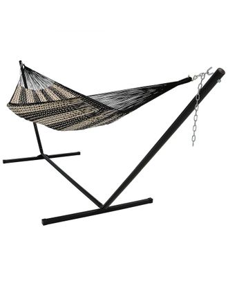 Sunnydaze Xxl Thick Mayan Hammock W/ 15 Stand 400-Lb. Capacity