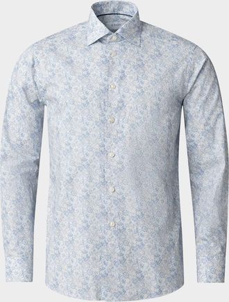 Eton Mens Contemporary Fit Cotton Printed Sport Shirt