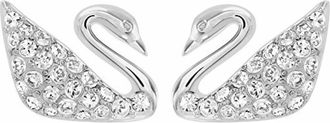 Swarovski Swan Oorknopjes - Dames - Accessoires - Grijs - Maat: ONE Size