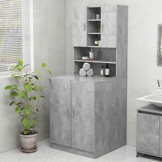 vidaXL Mobile per Lavatrice Grigio Cemento 70,5x25,5x90 cm - Vidaxl