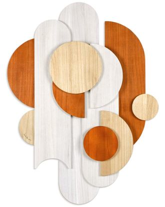 Empire Art Direct Cinnamon Dreamscape I Handmade Dimensional Solid Wood Abstract Wall Art