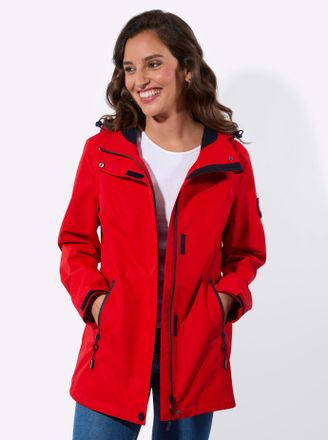 Casual Looks Funktionsjacke CASUAL LOOKS, Damen, Gr. 18, rot, 100% Polyester, Kapuzenfutter:100% Polyester, Kragen:100% Polyester, Netzware:100% Polyester, unifarb