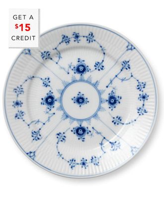 ROYAL COPENHAGEN 7.5In Fluted Plain Dessert Platewith $15 Credit