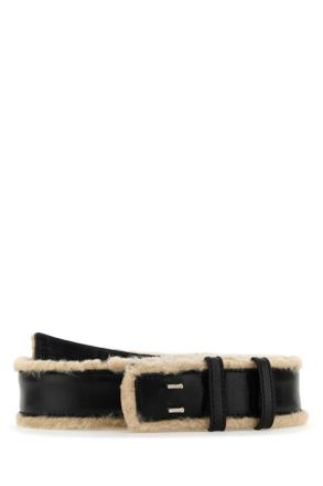 Dries Van Noten Black Leather Belt