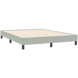 vidaXL Estructura De Cama Sin Colch&oacute;n Terciopelo Gris Claro 140x210 Cm Vidaxl
