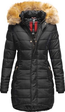 Navahoo Dames Winterjas Papaya - Getailleerd, Warm & Met Afneembare Bontkraag