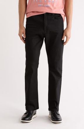 T.R. Premium Satin Twill Chino Pants in Black at Nordstrom Rack, Size 40 X 32
