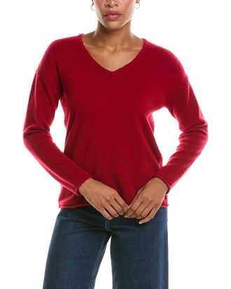 Johnny Was The Whipstitch V-Neck Cashmere Pullover