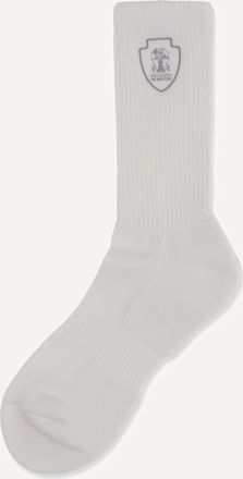 Brunello Cucinelli Ribbed cotton knit Socks Male S