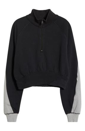 Free People FP Movement Out of the Park Half Zip Pullover in Black at Nordstrom, Size X-Large