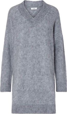 Liu Jo Mini Abito Brushed - Dames - Kleedjes - Grijs - S - Wol - Kleedjes