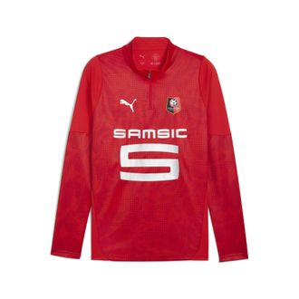 Puma Top da training con zip corta Stade Rennais FC da uomo, Accessori, Rosso, XL