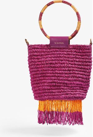 Scalpers Par Beads Fringed Bag in Bouganville at Nordstrom