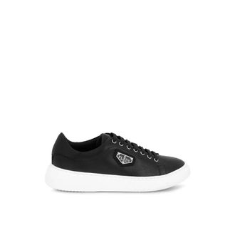 Philipp Plein Lo-Top Iconic Plein Logo Trainers - male - Philipp Plein - Sneakers - Black - 8 UK - Shoes