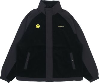 adidas neo U Smly Jkt Colorblock Casual Stand Collar Jacket Black H58046