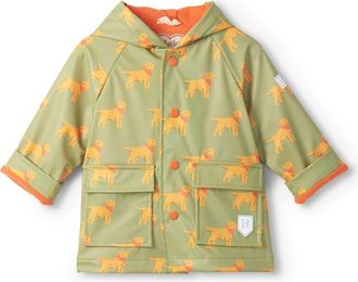Hatley Kids Camping Puppies Rain Jacket in Green at Nordstrom, Size 12-18M