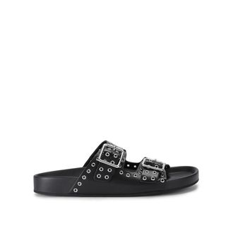 Steve Madden Womens Leather Abbot Black Sandals - Size UK 3