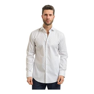 HUGO BOSS Overhemden, Heren, Wit, 6Xl, Katoen, Boss Shirts
