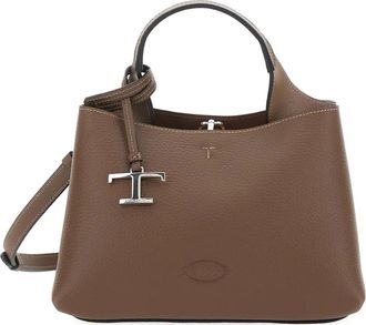 Tod's Shopper met logobedel - Bruin