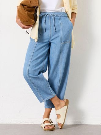 Fat Face FatFace Alev Light Blue Tapered Trousers