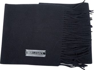 Our Legacy Black Estate Fringed Scarf