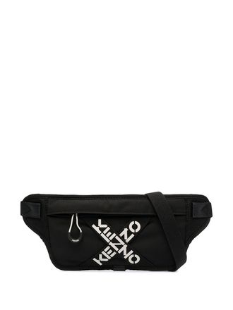 Kenzo logo-print belt bag - Black