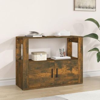 vidaXL Vidaxl - Aparador Madera Contrachapada Color Roble Ahumado 80x30x60 Cm