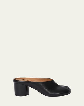 Maison Margiela Tabi Leather Split-Toe Mule Pumps