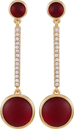 T Tahari Disc Pavé Drop Earrings in Gold at Nordstrom Rack