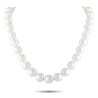 Luxury Bazaar 18K Yellow Gold Pearl Necklace MF12-080726