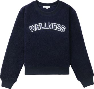 Sporty & Rich Wellness bouclé cropped sweatshirt - unisex - Polyester - M - Blue