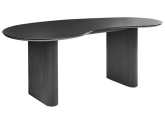 Beliani Mesa de comedor de derivado de madera 8 personas l198