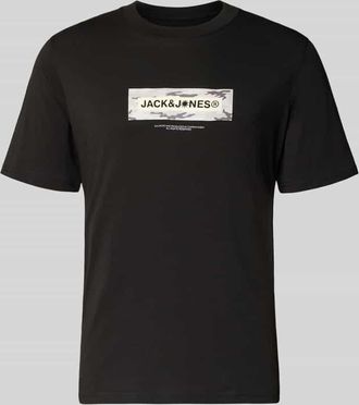 Jack & Jones Jack & Jones T-Shirt mit Logo und Rundhalsausschnitt in Black, Gr&ouml;&szlig;e XXL