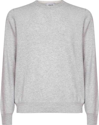 D4.0 Round-neck Truien - Heren - Ronde hals truien - Grijs - 2XL - Wol - Truien & Vesten