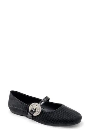 Kenneth Cole Reaction Ellie Mary Jane Flat in Black Grid Metallic at Nordstrom Rack, Size 5.5