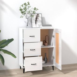 Berkfield Home Sideboard High Gloss White 69.5x34x90 cm Engineered Wood