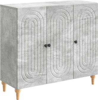 vidaXL Aparador Gris Hormig&oacute;n 89 X 34,5 X 80 Cm Madera De Ingenier&iacute;a Vidaxl