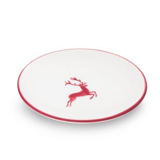 Gmundner Keramik Gmundner Keramik - Gmundner Cer&aacute;mica Rojo Burdeos. Ciervo, Taza Con Platillo (&oslash; 15cm)