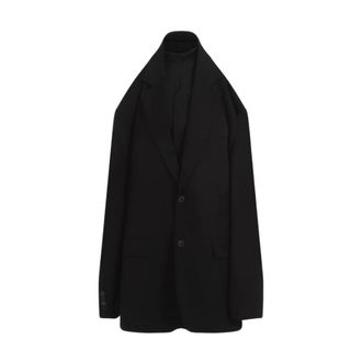 Balenciaga Dames, Jassen, Zwart, Maat: 2XS Leer