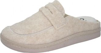 Salvi Calzados 61L-002 - Womens Elegant Moccassin Slippers Open Grey or Light Brown, beige, 4 UK