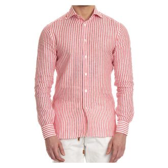Borriello Casual Overhemd - Heren - Casual Overhemden - Rood - XL - Leer - Overhemden